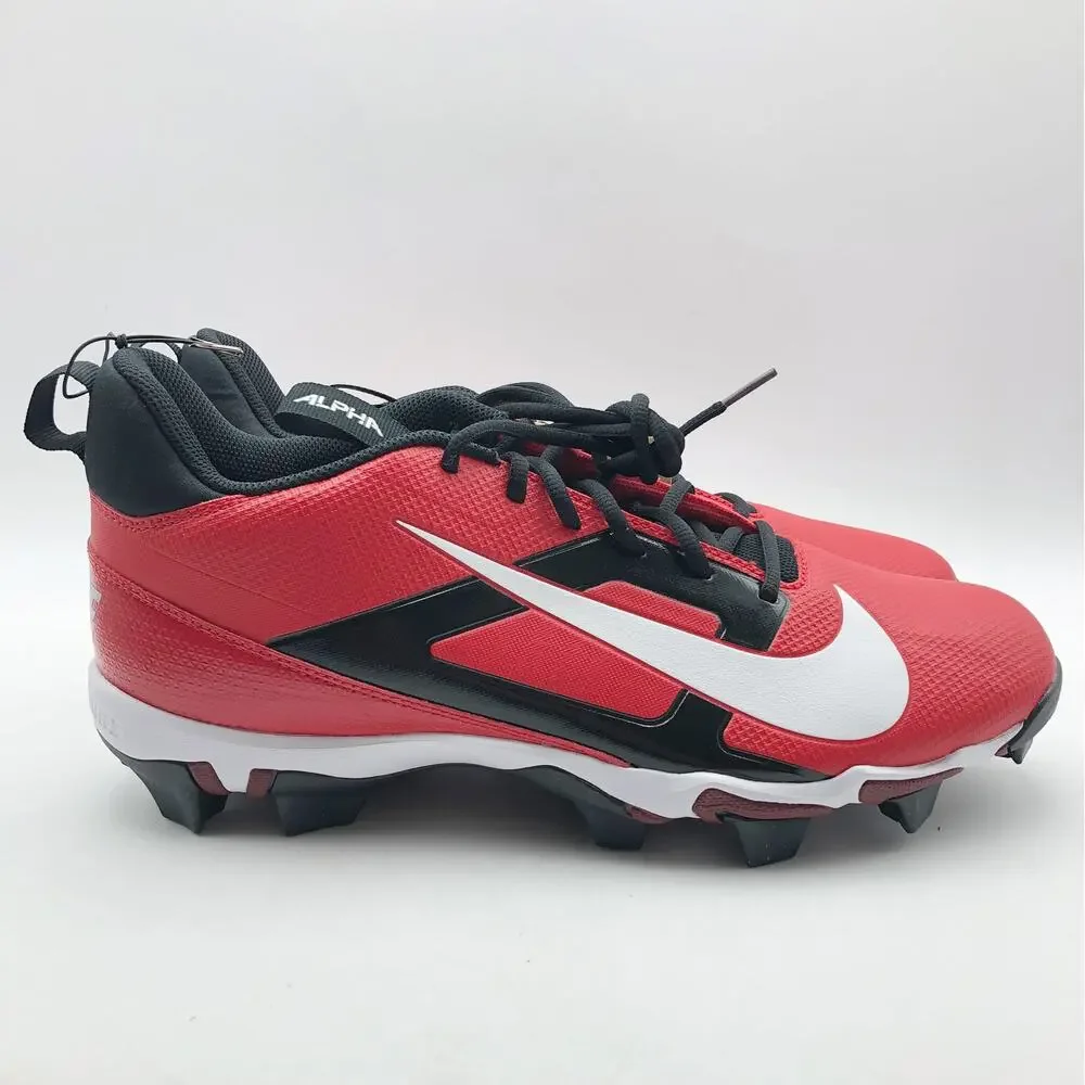 Nike Men's Alpha Menace 4 Shark Football Cleats Size 9.5 Red White NWOB